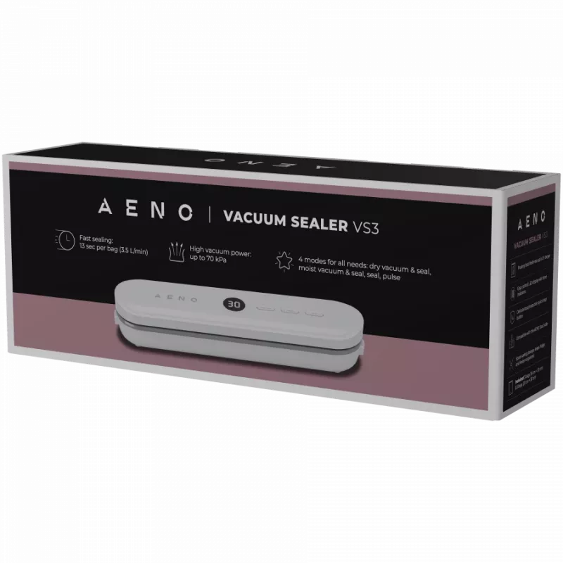 Vakuuma iepakošanas iekārta, balta, LED displejs, 80W, -65kPa (±5kPa)