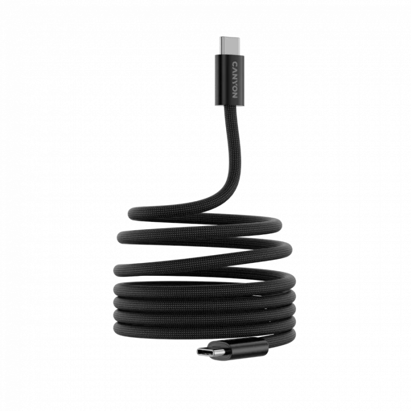 CANYON kabelis OnWire 60MG C-C 60W Magnētisks Pīts 1m Melns