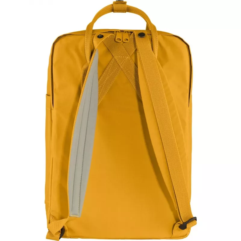 Mugursoma Fjällräven Kanken Laptop 13 inch — Ikdienas pilsētas mugursoma, dzeltena, 250×160×350 mm, poliamīds/PP/vinils