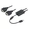USB 2.0 uz 2x seriālo adapteri