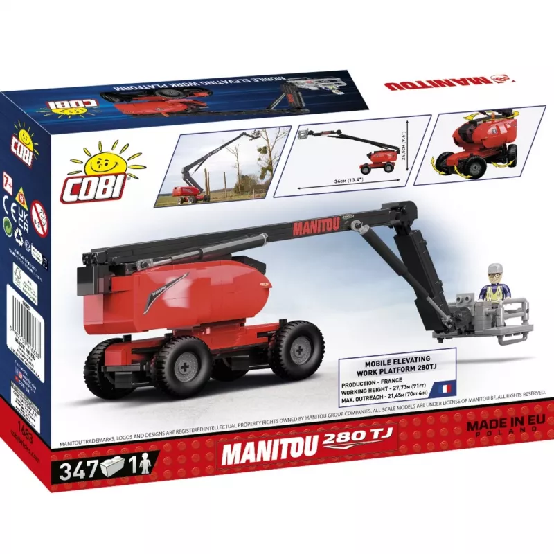 Būvbloki COBI Manitou 280 TJ 347 gabali bērniem no 6 gadu vecuma