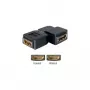 HDMI pārveidotājs sievišķā-sievišķā DeLOCK 65078 90° pa kreisi melns