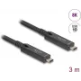 DeLOCK USB kabelis USB 3.2 Gen 2 3m USB C melns 84246