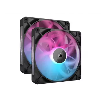 Corsair iCUE LINK RX140 RGB ventilators, 14 cm, melns, 300-1700 RPM