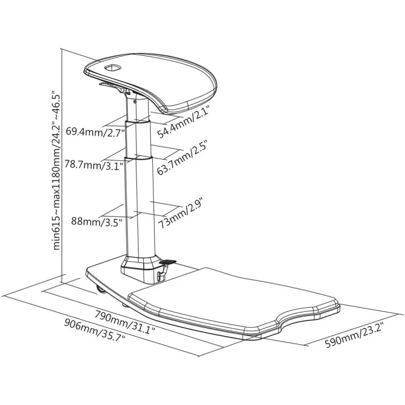 Ergonomiskais krēsls MACLEAN MC-872 — regulējams augstums, atgāšanās mehānisms