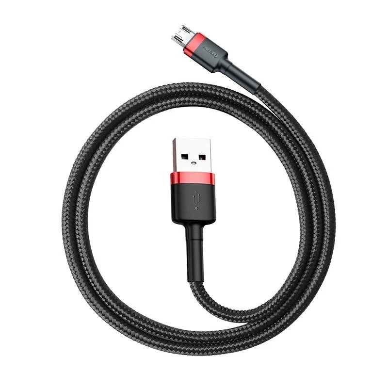 Micro USB kabelis Baseus Cafule 1,5A 2m (sarkans & melns)