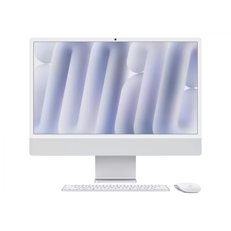 iMac 24 collas: M4 10/10, 24GB, 512GB SSD - Sudraba