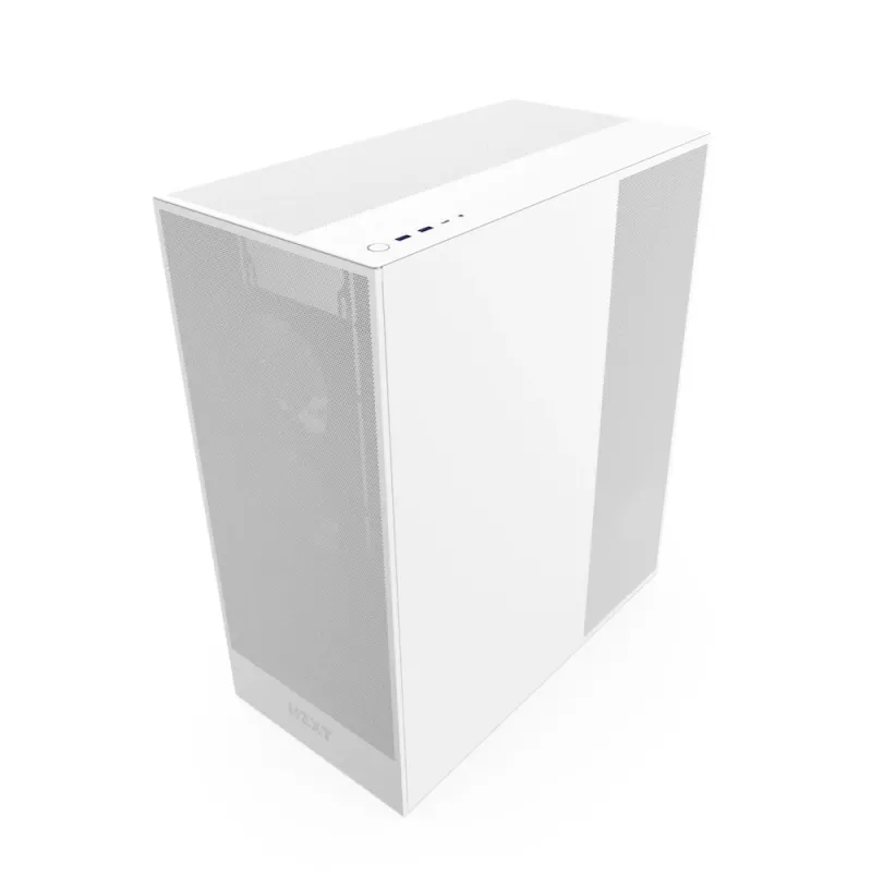 PC Case NZXT H7 Flow RGB Midi Tower balta — Tempered Glass, EATX, Front 3×120mm, USB-C