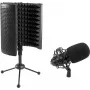 Lielas diafragmas kondensatora mikrofonu komplekts Omnitronic CM-78MK2 ar galda mikrofonu absorbcijas sistēmu AS-04