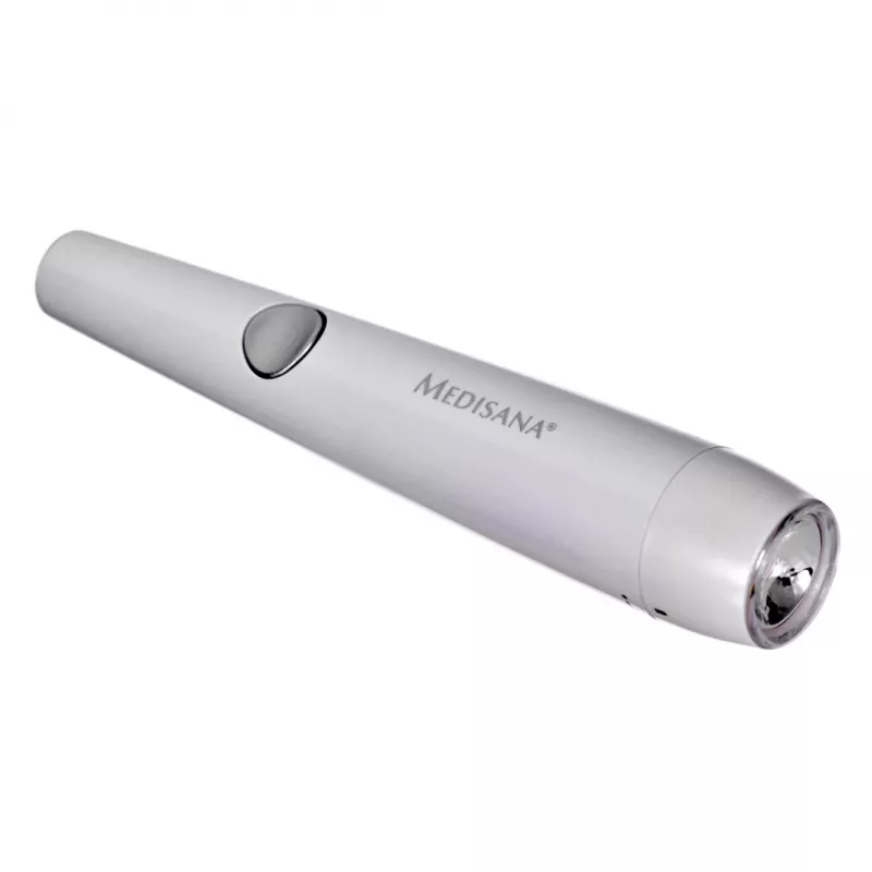 Medisana DC 300 LED gaismas terapijas pildspalva - sarkanas/zilas aknes un ādas kopšanas procedūra