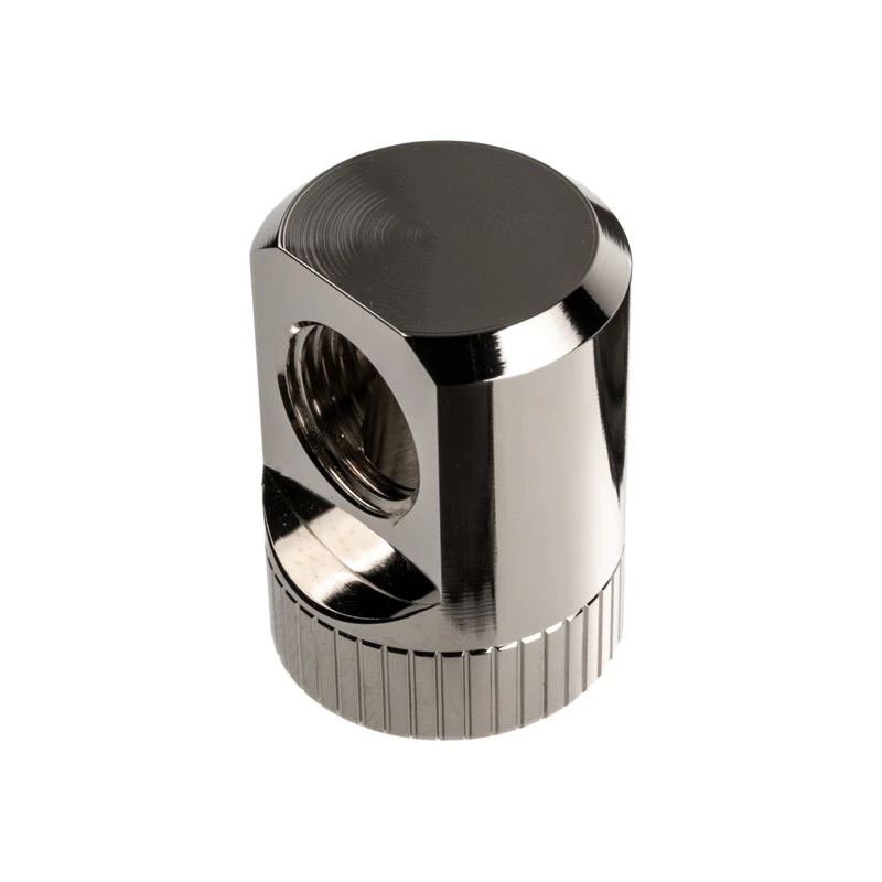 EK Water Blocks EK-Torque adapteris 90 grādi G1/4 collas AG uz G1/4 collas IG - grozāms, niķeļa sudraba