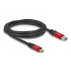 USB kabelis DeLOCK 80618 10 Gbps Type-A uz Type-C 2m sarkans metāls