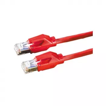 DRAKA savienotājkabelis Cat.6 E klase S/FTP UC900 TM21 LSOH sarkans 0,5m