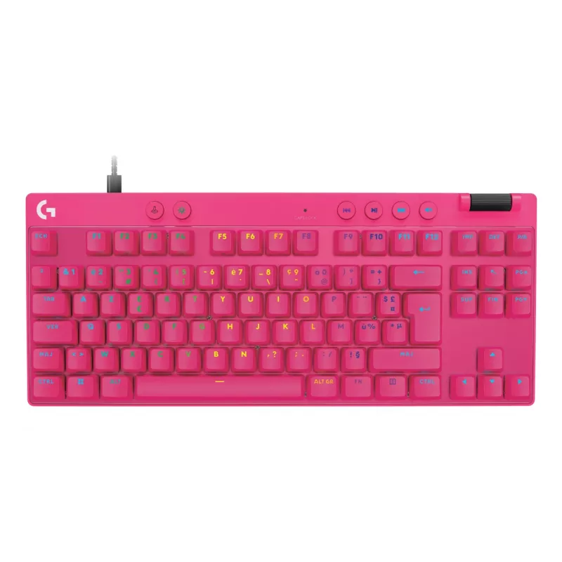 Spēļu tastatūra Logitech G 920-013249 USB AZERTY franču rozā bez ciparu bloka
