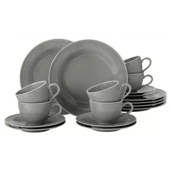 Porcelāna kafijas servīze SELECT Beat Color Glaze 6 personām, balta