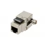 Keystone ligzda Extralink CAT6 STP RJ45, sievišķā, tērauda krāsa, 1 gab.