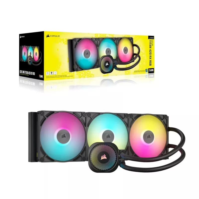 AIO liquid CPU cooler CORSAIR WAK iCUE LINK TITAN 420 RX 420mm RGB