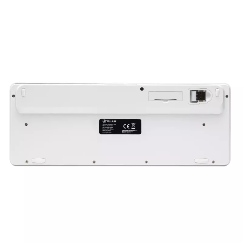Bezvadu tastatūra Tellur TLL491241 Mini Balta — kompakts izkārtojums, bezvadu savienojums