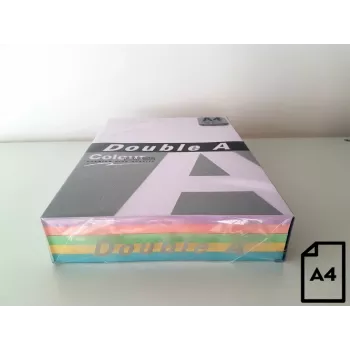 Krāsainais papīrs Double A, 80 g, A4, 500 loksnes, Rainbow 3, 5 krāsas