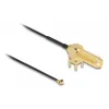 DeLOCK Antenas kabelis SMA 90° PCB ligzda caurlaides koaksiālais kabelis 0,15 m I-PEX MHF1 Melns Zelts