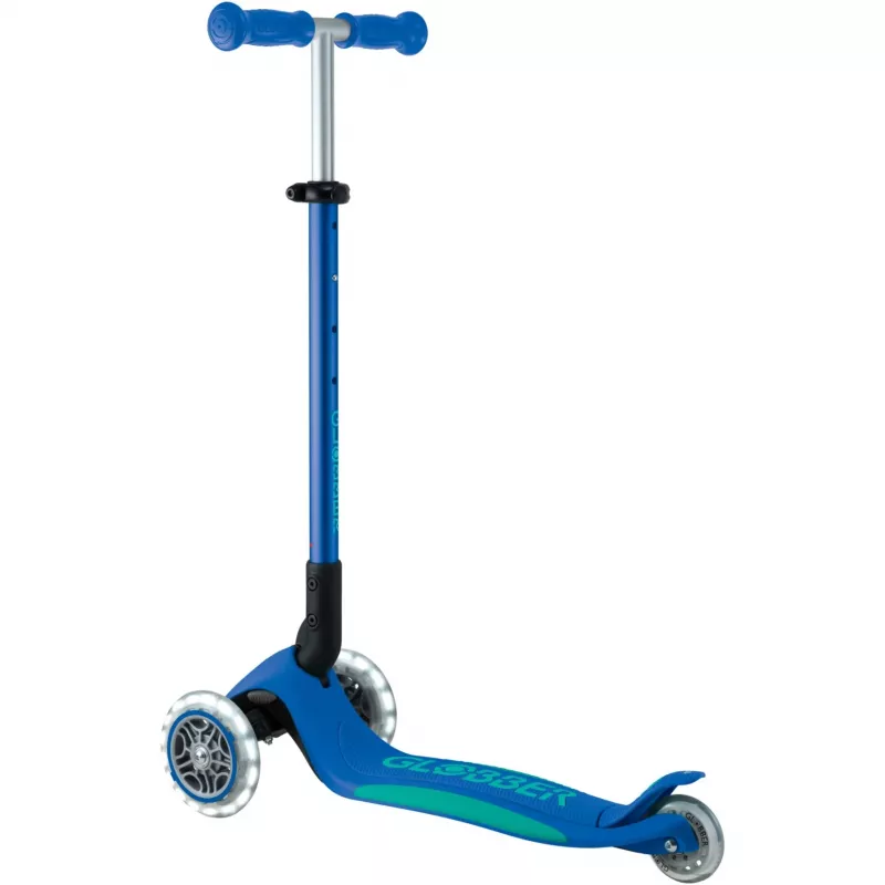 Primo Foldable Plus Lights, Scooter tumši zils/tirkīzs