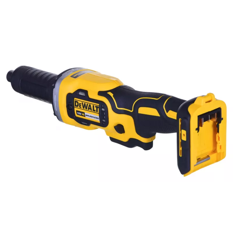 Taisnais matu slīpmašīns DeWALT DCG426N-XJ, 18V baterija, 5000–25000 RPM, uzmava Ø līdz 6 mm, 760 W izejas jauda, 1,19 kg