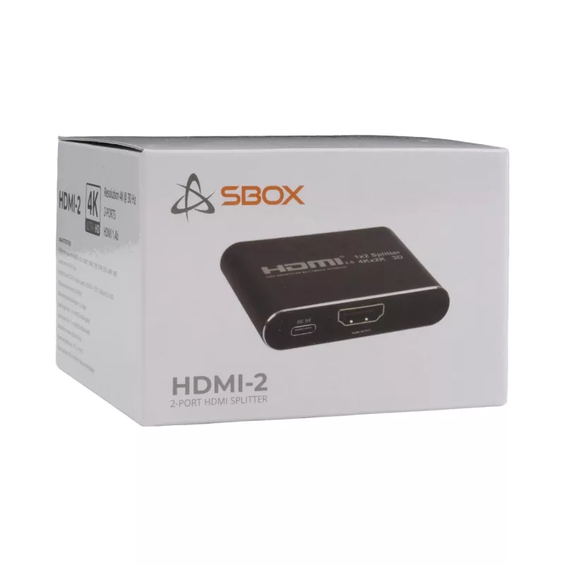 Sbox HDMI-2 HDMI sadalītājs 1x2 4K@30 Hz