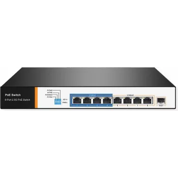 Tīkla slēdzis VALUE 21.99.1189 2.5G Ethernet 8 Ports PoE 1U Melns