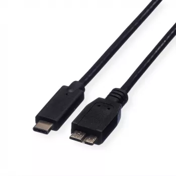 ROLINE - USB kabelis - Micro-USB 3.0 Type B (V) uz USB Type C (V) - 1 m - melns (11.02.9006)