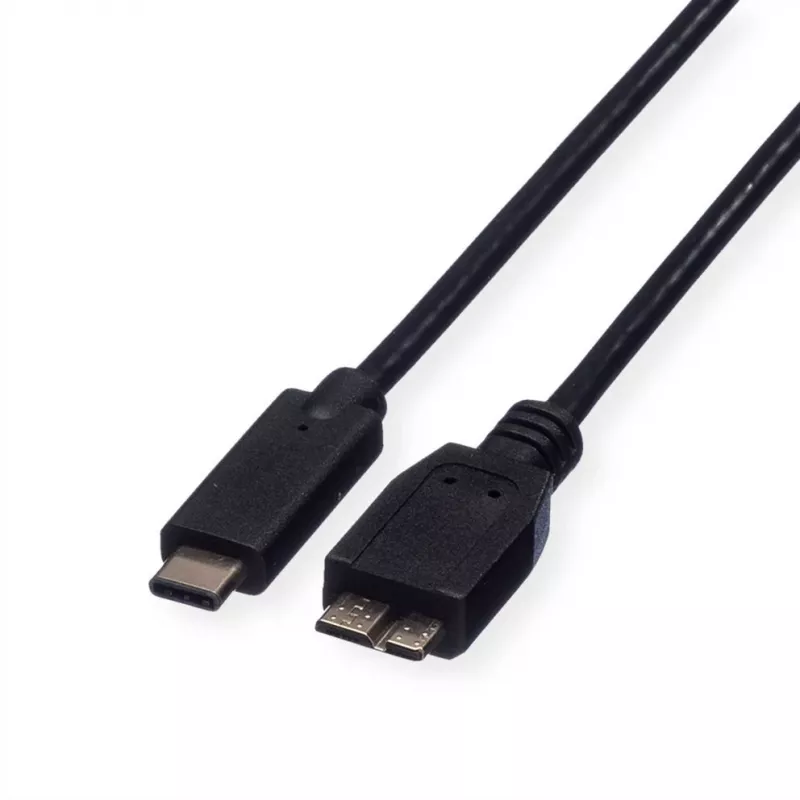 ROLINE - USB kabelis - Micro-USB 3.0 Type B (V) uz USB Type C (V) - 1 m - melns (11.02.9006)