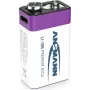 Ansmann ANS 1315-0005 - Litija-jona uzlādējams akumulators 9V bloks 340 mAh 9 V 1 gab. - Uzlādējams akumulators