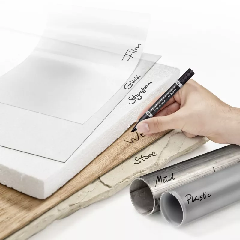 Pastāvīgais marķieris Staedtler Lumocolor permanent duo 348 B melns 1 gab.