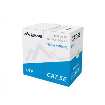 Lanberg LCU5-11CC-0305-S tīkla kabelis Pelēks 305 m Cat5e U/UTP (UTP)