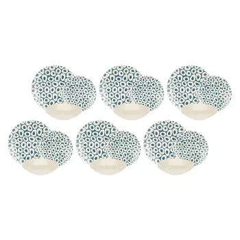 Galda servīze 6 personām Rose&Tulipani R18420TA18 Sea Stones dizains, 18 gab.