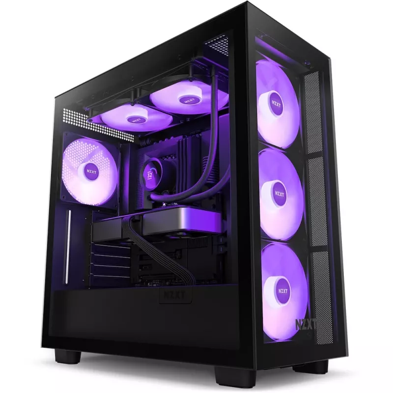 Viss vienā šķidruma dzesētājs NZXT Kraken 280 RGB 14 cm Melns