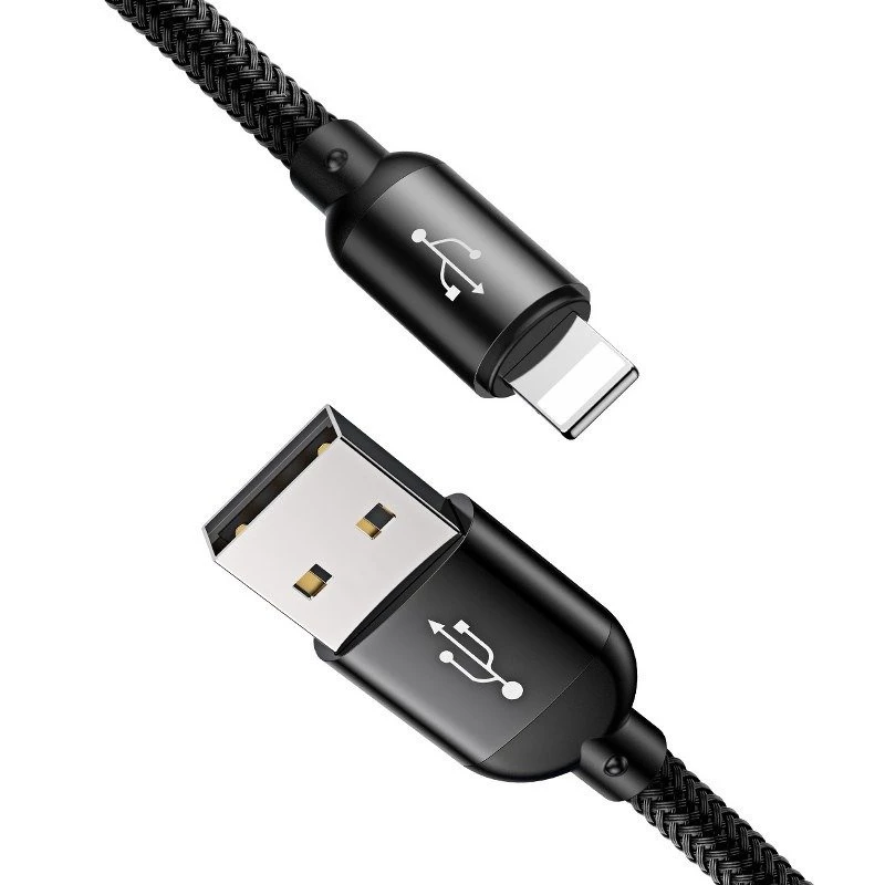 BASEUS Colorfone CAMLT-BSY01 USB kabelis 1.2 m USB A 3 x USB C Melns, Sarkans, Zils