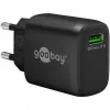 USB-A QC ātrais lādētājs (18 W) (melns)
