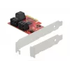 SATA PCI Express x4 karte DeLOCK 6 portu zema profila formas faktors