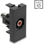 DeLOCK Easy 45 kontaktligzda 2 x RCA melna sarkana sievišķā