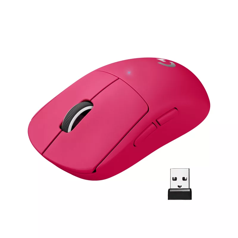 Logitech PRO X SUPERLIGHT bezvadu pele fuksīna pele (910-005957)