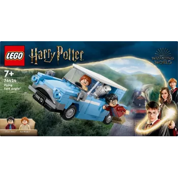 LEGO Harry Potter Lidojošais Ford Anglia auto rotaļlieta bērniem no 7 gadu vecuma, zēniem un meitenēm, būvējams modelis ar Ronu Vīzliju minifigūru un Hedvigu