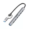 Unitek H1209AGY01 USB-A 5Gbps 7in1 USB centrmezgls