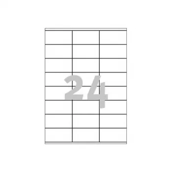 Avery daudzfunkcionālās uzlīmes lāzerprinteriem kopētājiem tintes printeriem 24 uz lapas 70x36mm