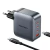 Vention strāvas lādētājs TZ-FETH0-EU 3× USB-C + 1× USB-A 100W, PD līdz 30W uz C, ieeja 100–240V