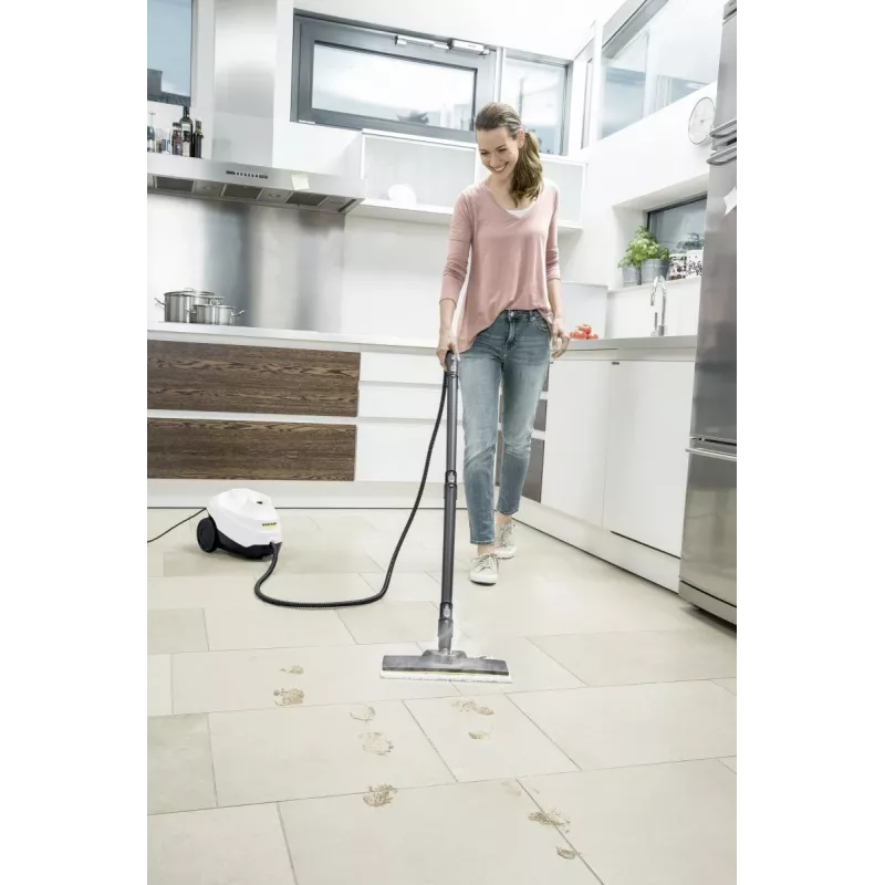 Cilindriskais tvaika tīrītājs Kärcher SC 3 EasyFix — 1900 W, 0,5 L tvertne, 3,5 bāri, 2,2 m šļūtene