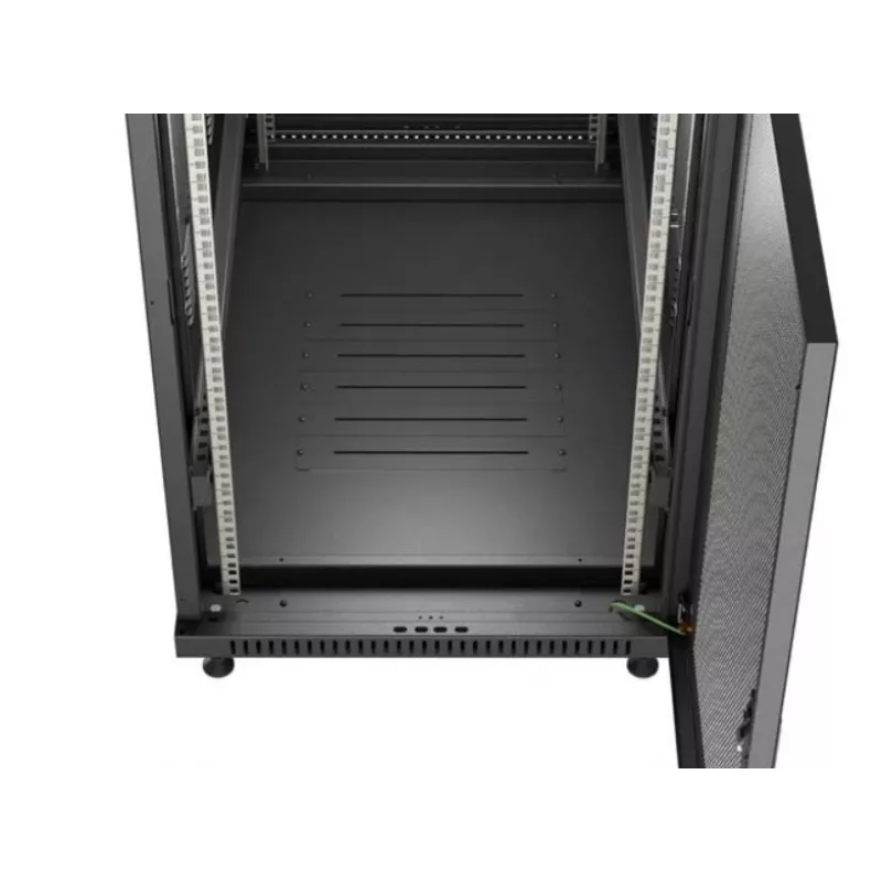 19 collu statīva skapis LANBERG FF01-6022-23B, 22U, 600×1000 mm, melns, perforētas durvis