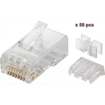 Microconnect KON505-50 vadu savienotājs RJ45 Caurspīdīgs