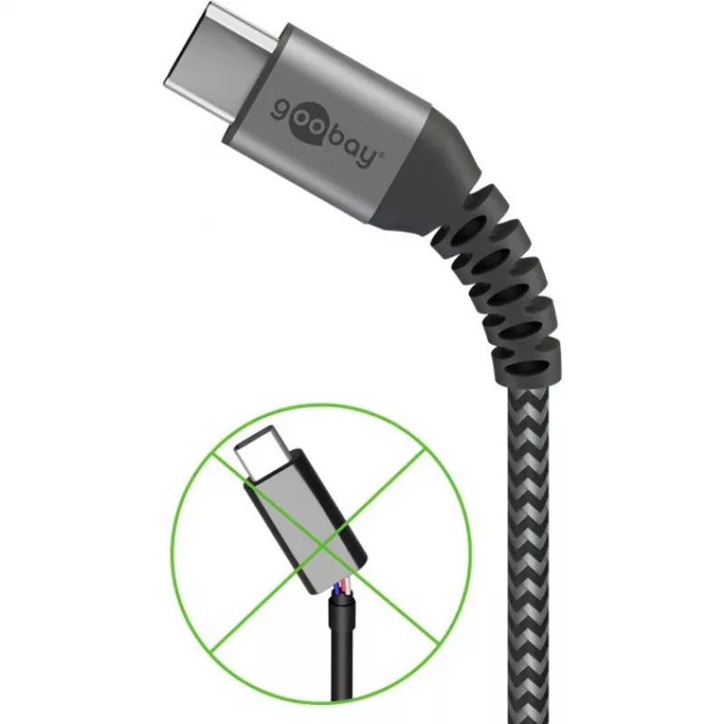 Wentronic 49296 USB kabelis melns