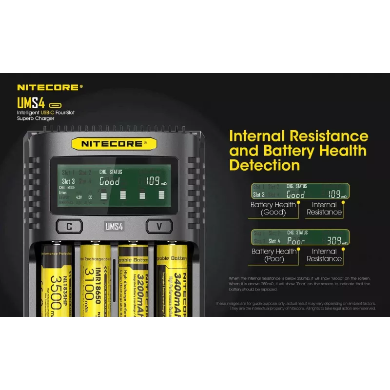 Lādētājs Nitecore UMS4