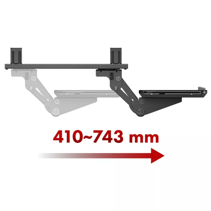 Maclean zemgalda tastatūras turētājs, regulējams, maks. 5 kg, melns, MC-156 B
